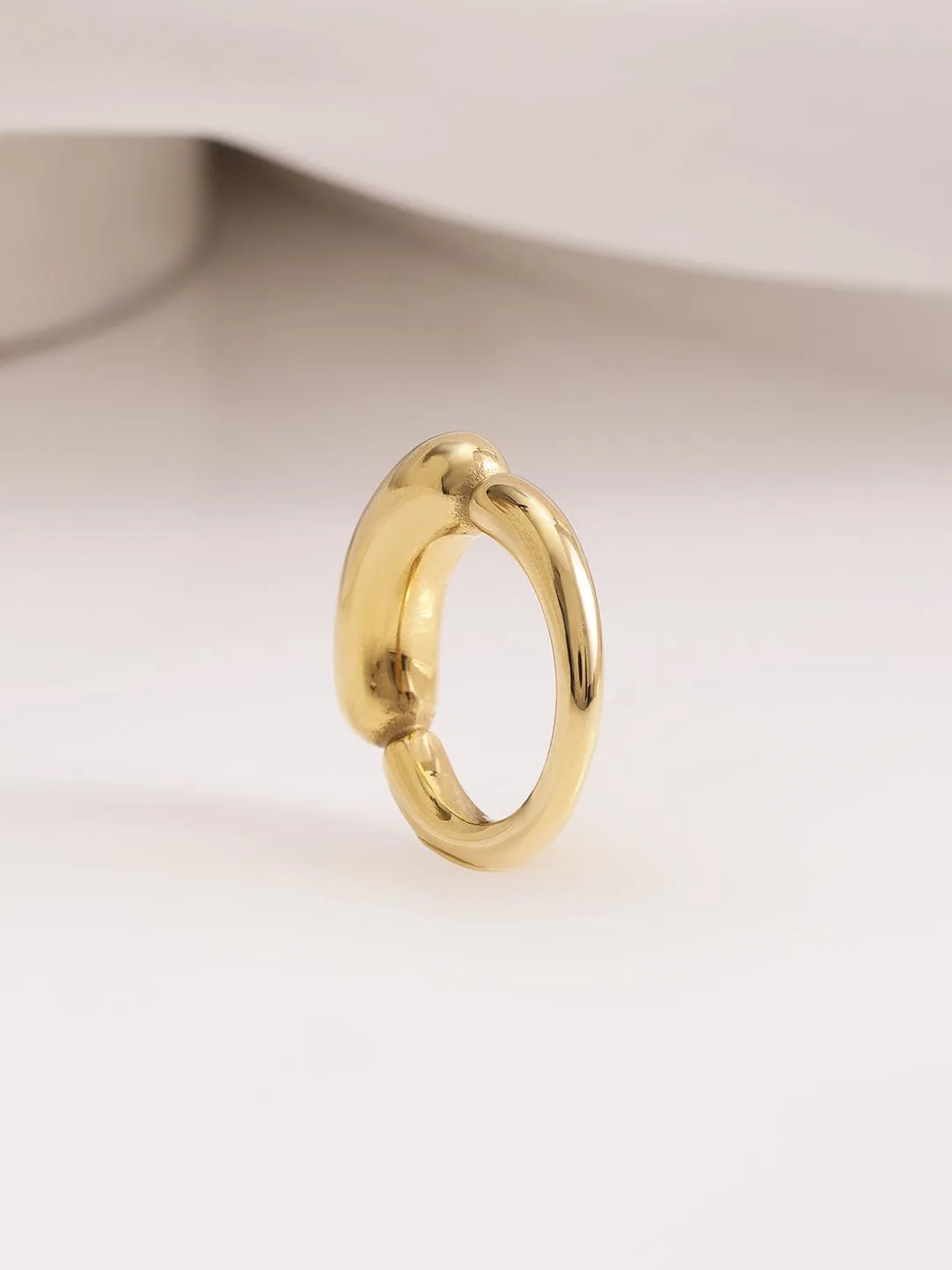 18KT Gold Plated Stainles Steel  Tarnish Free Waterproof Demi-Fine Finger Ring