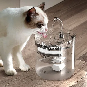 1.8L Pet Water Dispenser Filter Automatic Circulation Water Pet Fountain 2 Water Flow Modes 6° Slope Design Ultra Silent Pump