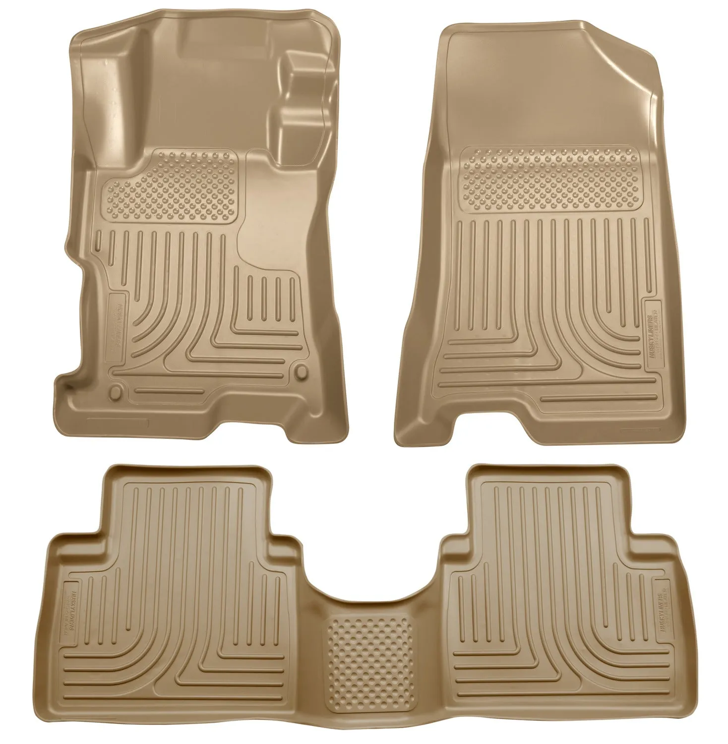 2008-2012 Honda Accord 4 Door Front & 2nd Seat Floor Liners - Tan