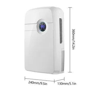 2.5L Portable Mini Dehumidifier Humidity Removal Machine Absorber Moisture Damp Extractor Air Drying Tool Silent Kitchen Wardrobe Storage Rooms Use