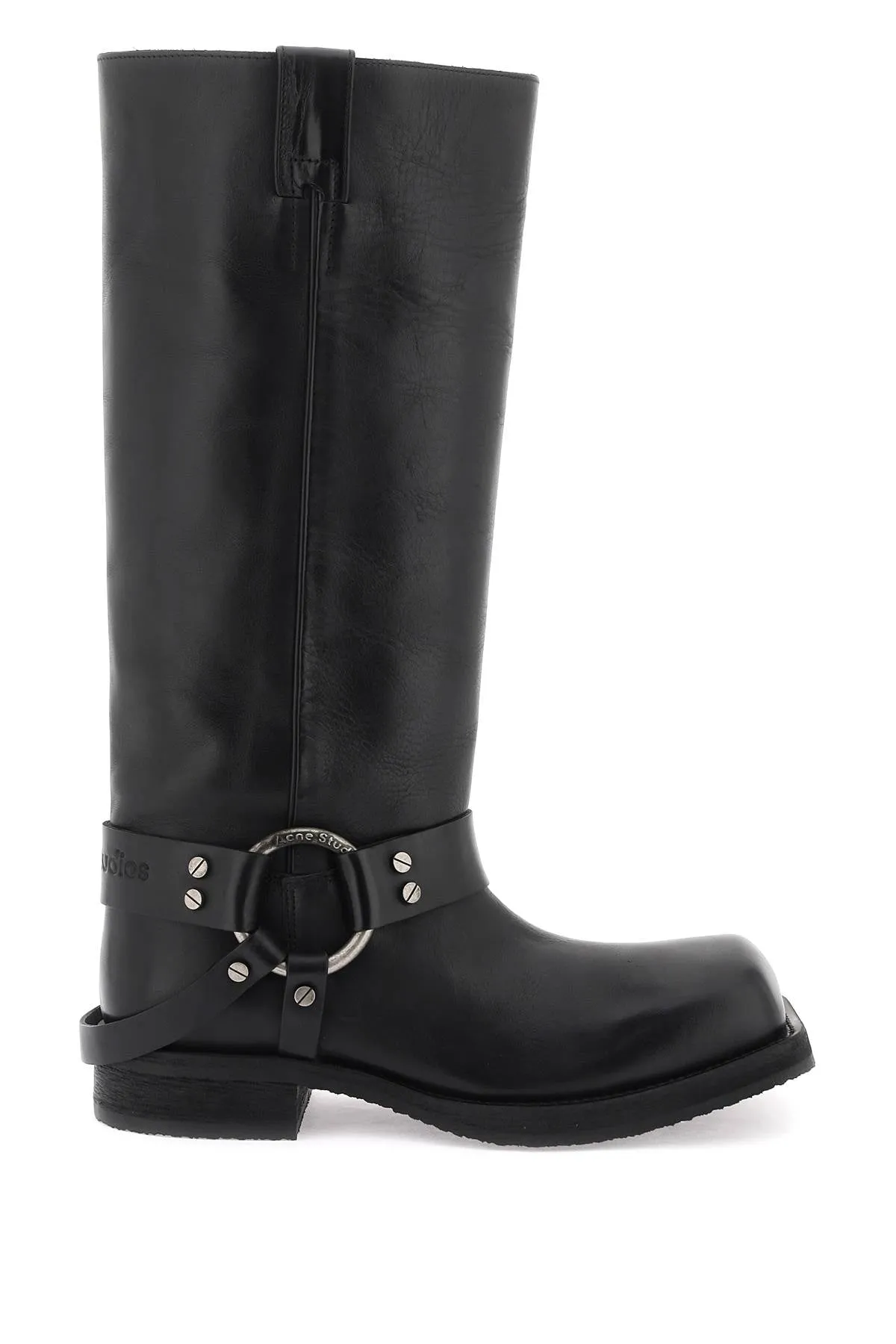 Acne Studios Leather Biker Boots In (Size - 36)