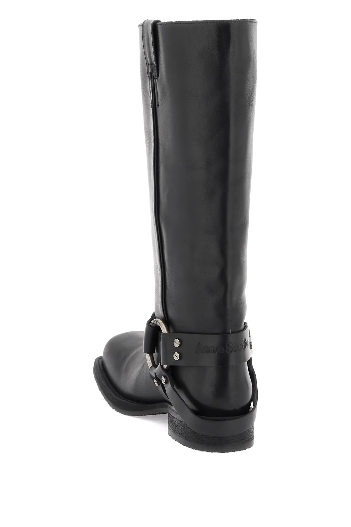 Acne Studios Leather Biker Boots In (Size - 38)