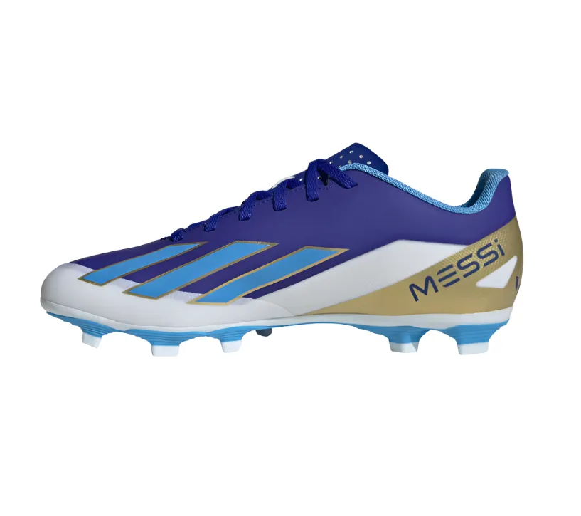 Adidas Adults Football Boot X Crazyfast Club FxG Messi Lucid Blue/Blue Burst/Cloud White