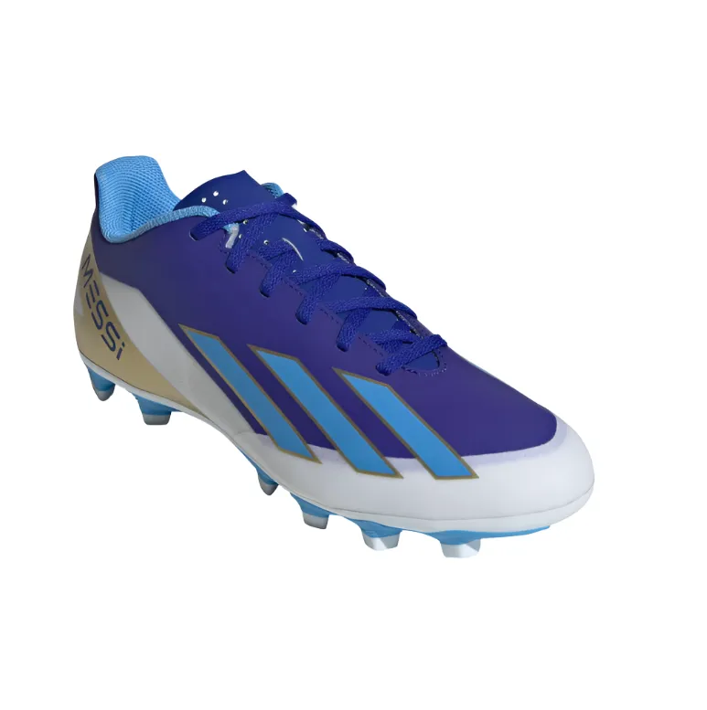 Adidas Adults Football Boot X Crazyfast Club FxG Messi Lucid Blue/Blue Burst/Cloud White