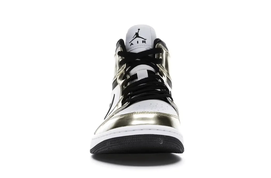 Air Jordan 1 Mid Metallic Gold Black White