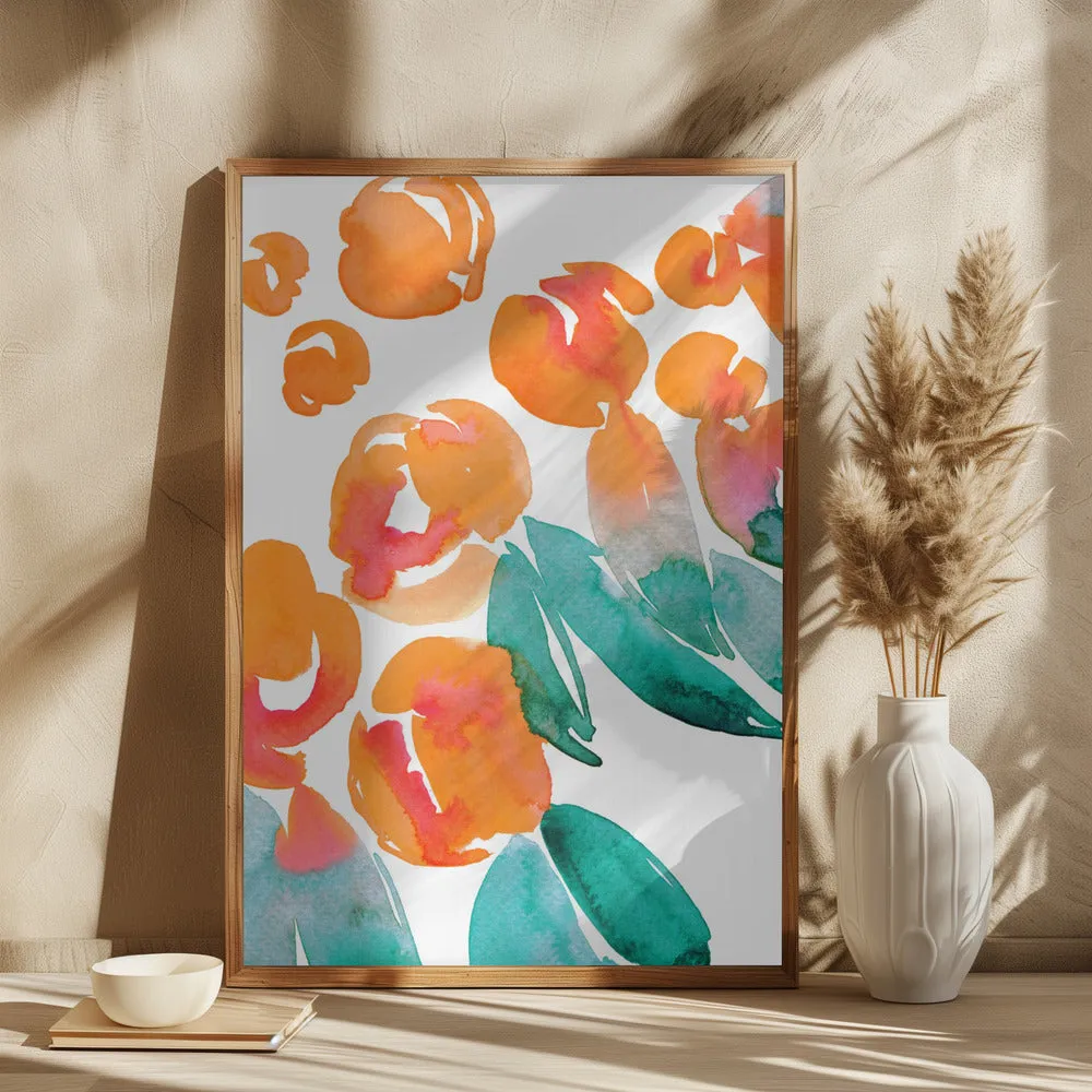 Alicia bouquet II - Square Stretched Canvas, Poster or Fine Art Print