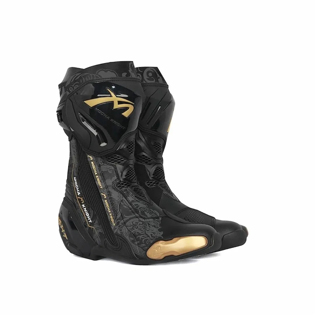 Allgoal Motorcycle Riding Boots Black/Gold – Limited Edition