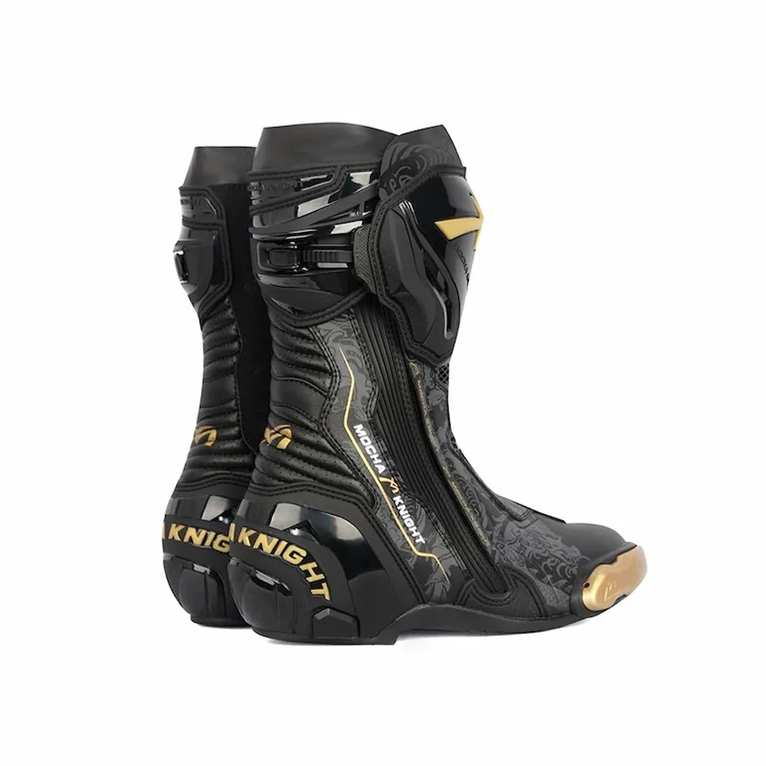 Allgoal Motorcycle Riding Boots Black/Gold – Limited Edition