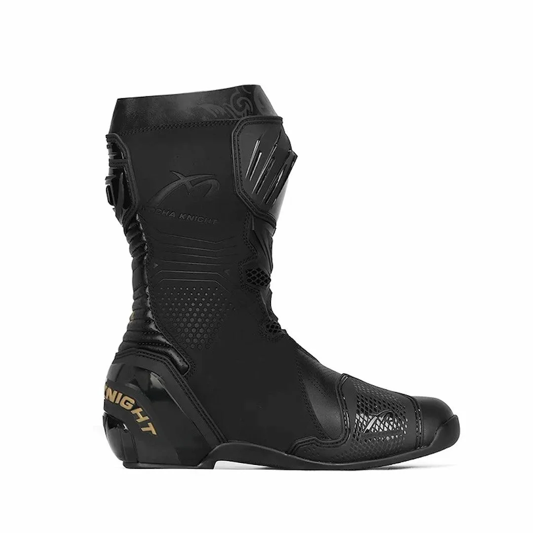 Allgoal Motorcycle Riding Boots Black/Gold – Limited Edition