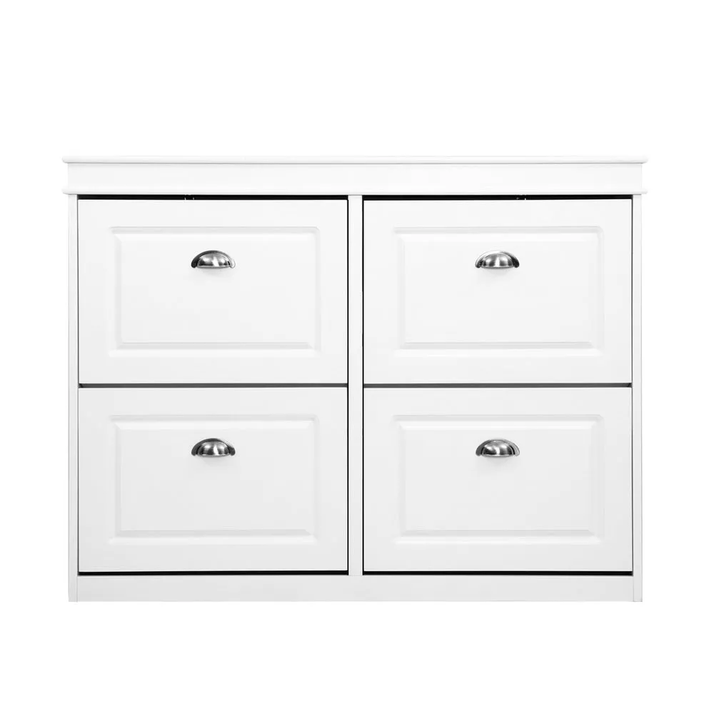 Artiss Shoe Rack Cabinet 16 Pairs 4-tier White Paul