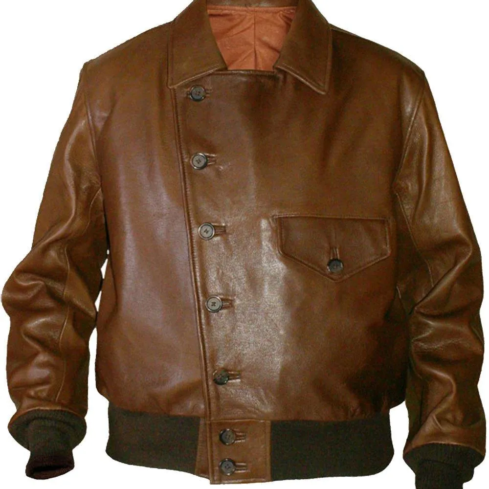 Barnstormer Leather Bomber Jacket