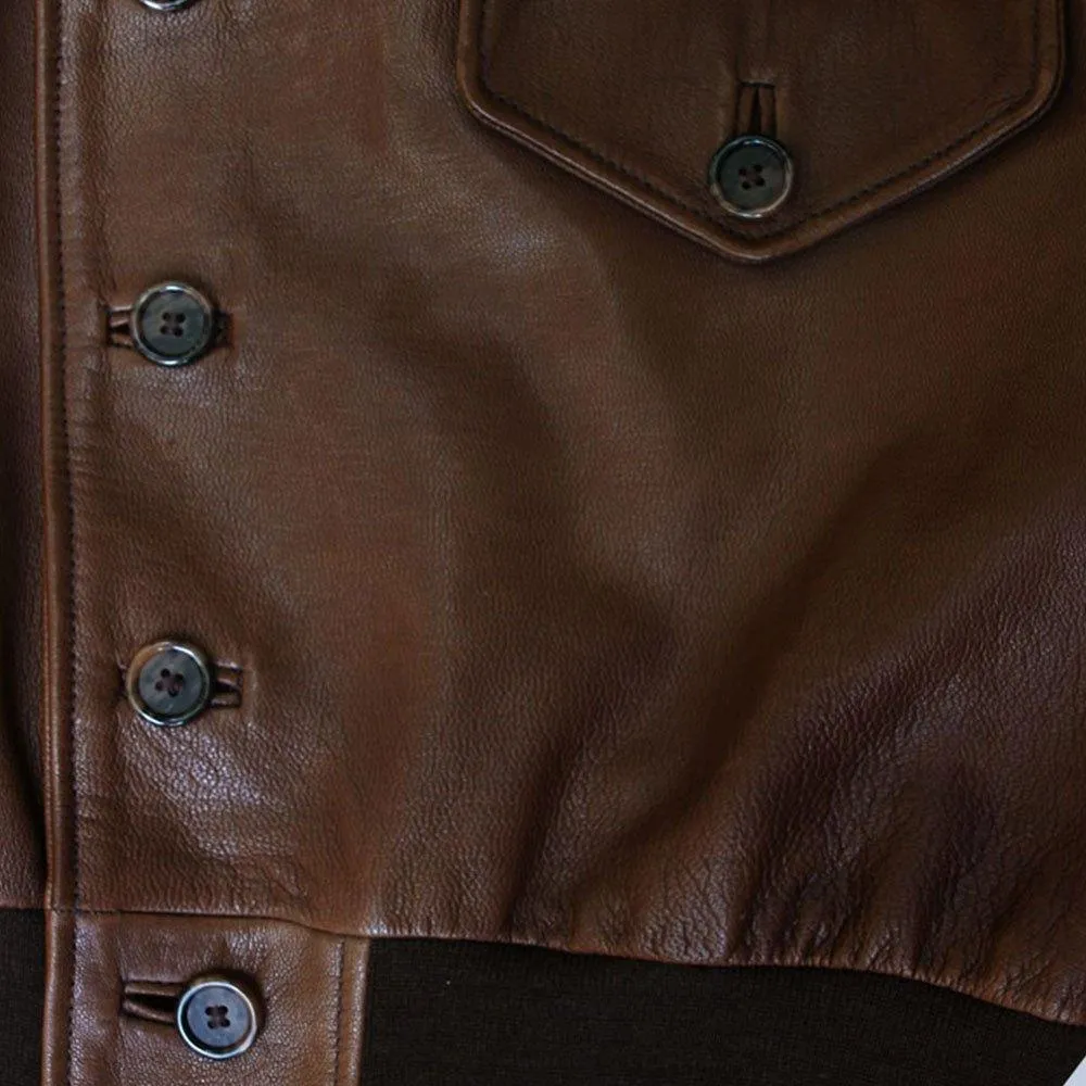 Barnstormer Leather Bomber Jacket