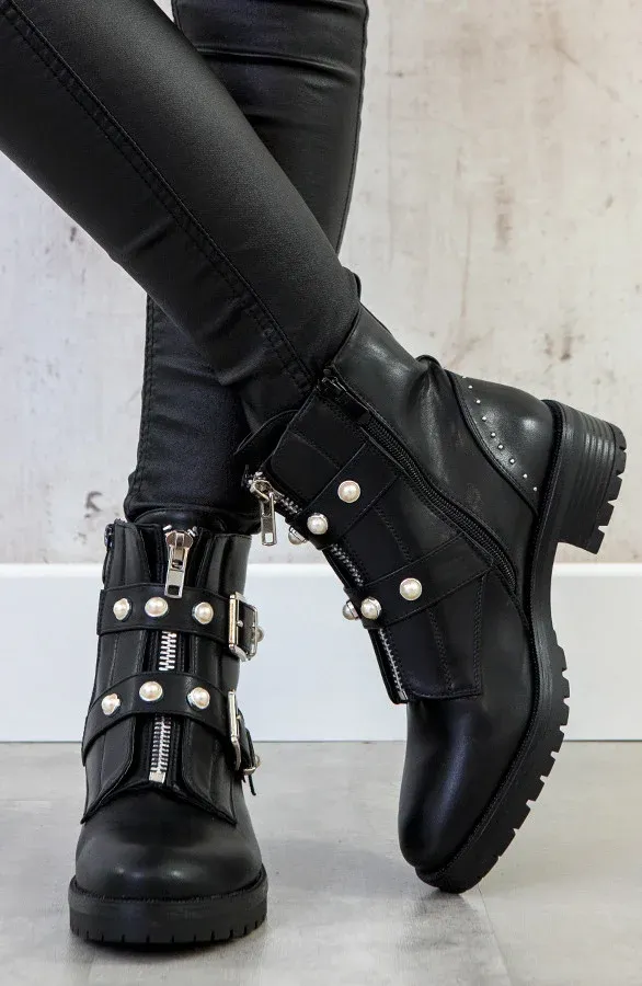 Biker Boots Parel Zwart