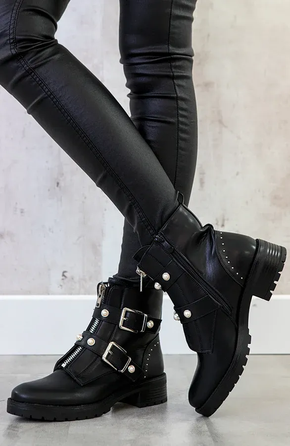 Biker Boots Parel Zwart