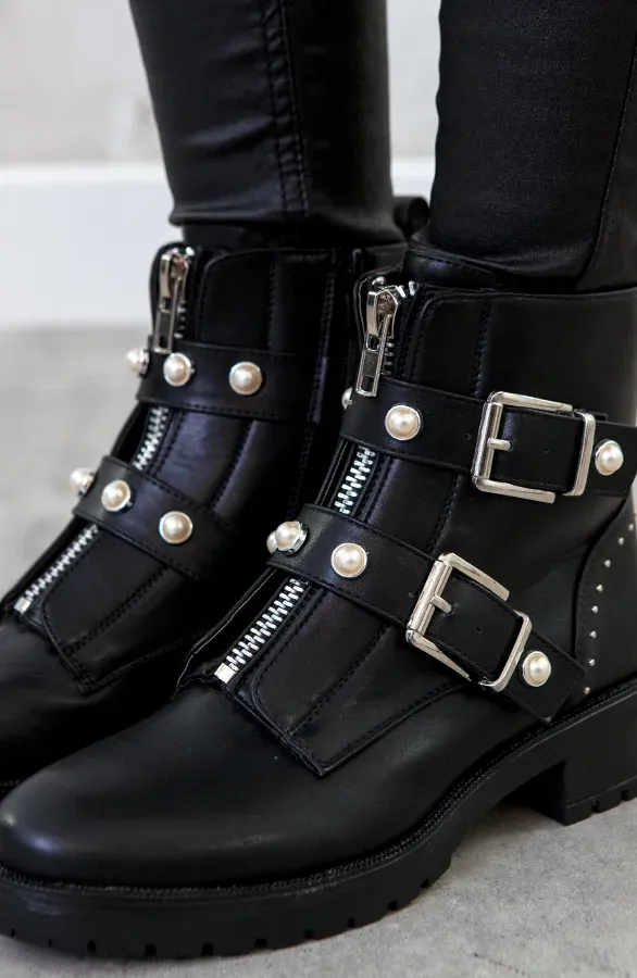 Biker Boots Parel Zwart