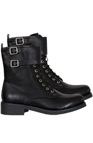 Biker Boots Wanted Zwart