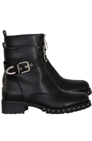 Biker Boots Zwart Rits