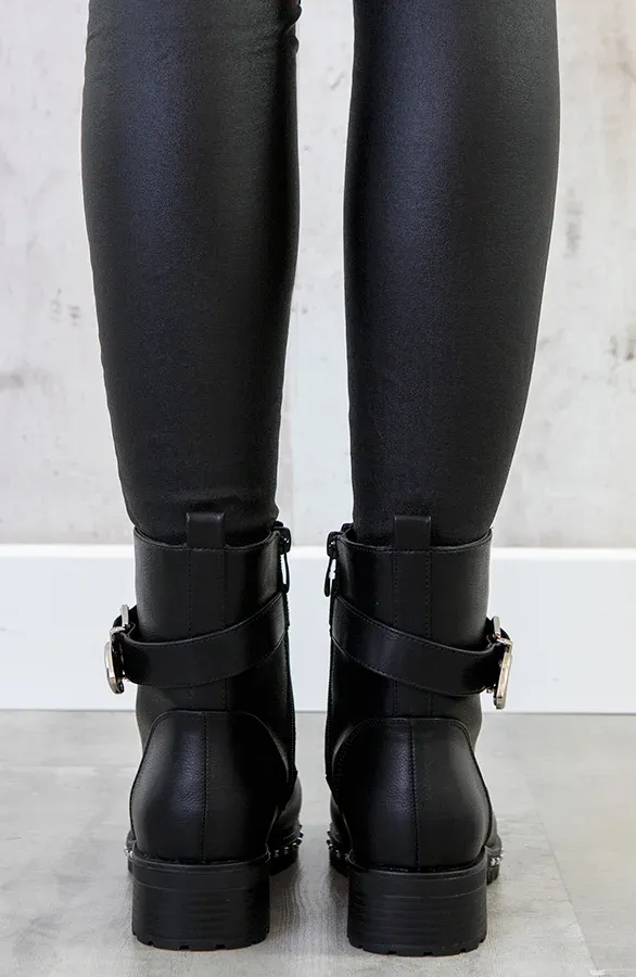 Biker Boots Zwart Rits