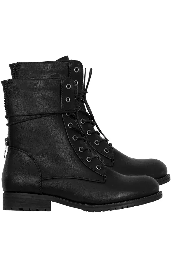 Biker Buckle Zip Boots