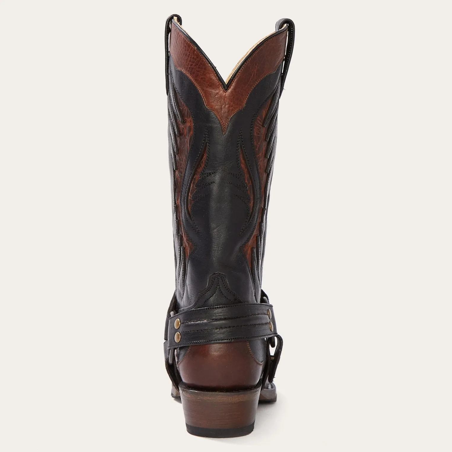 Biker Outlaw Oiled Leather Cowboy Boot