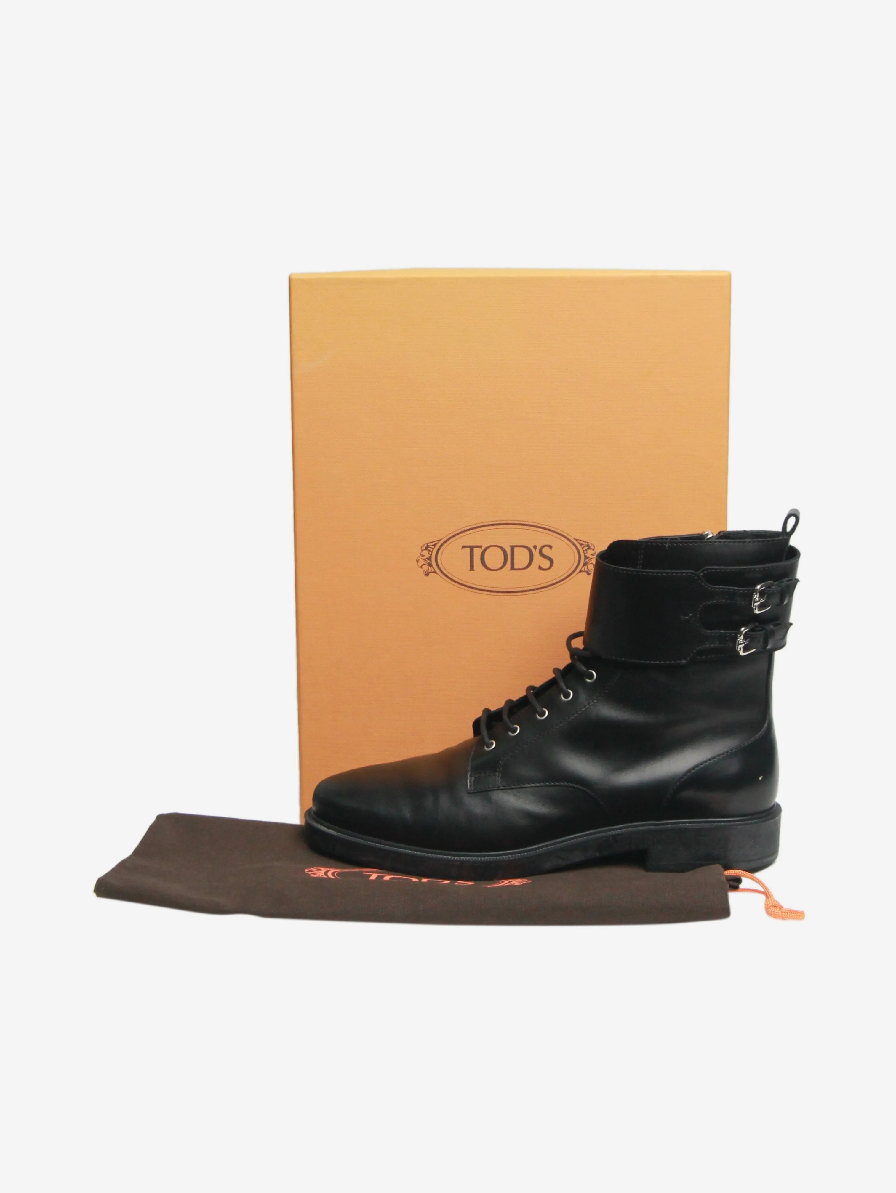 Black biker boots - size EU 40.5