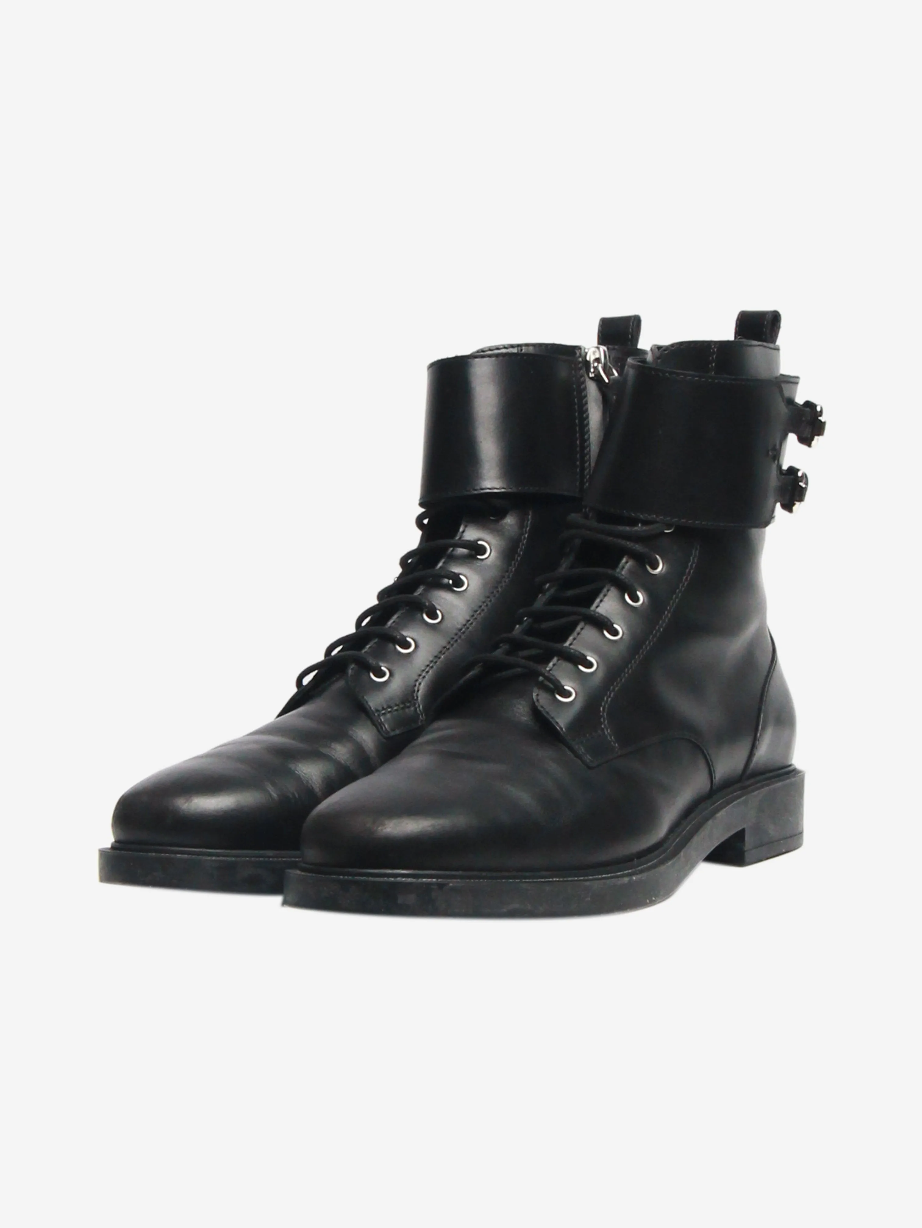 Black biker boots - size EU 40.5