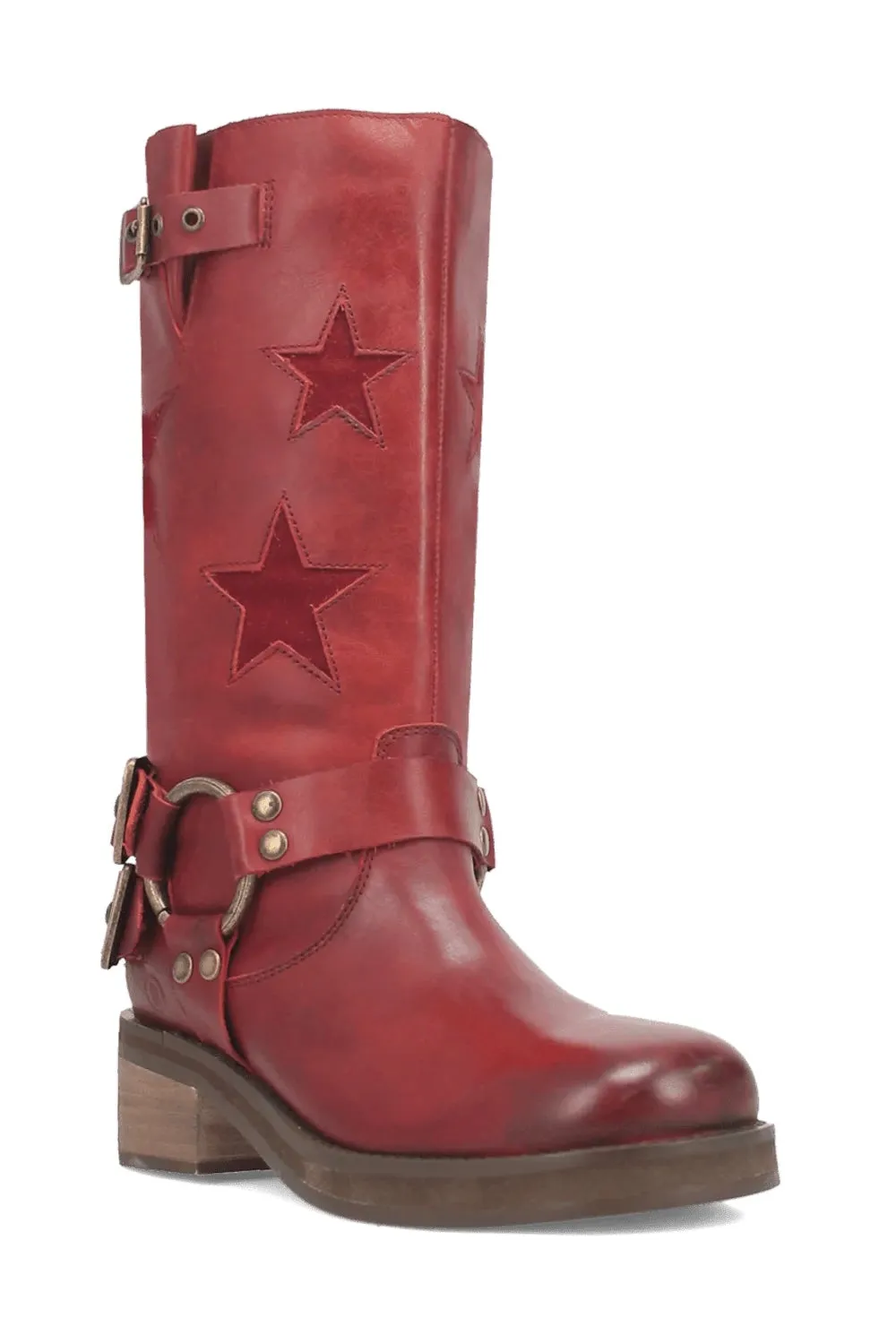 Blacklist Leather Boot in Red