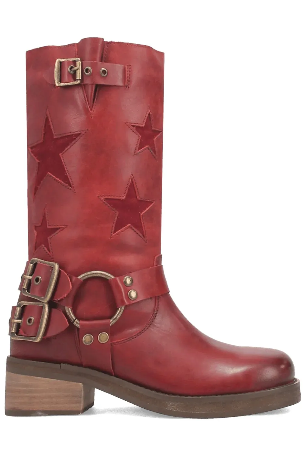 Blacklist Leather Boot in Red