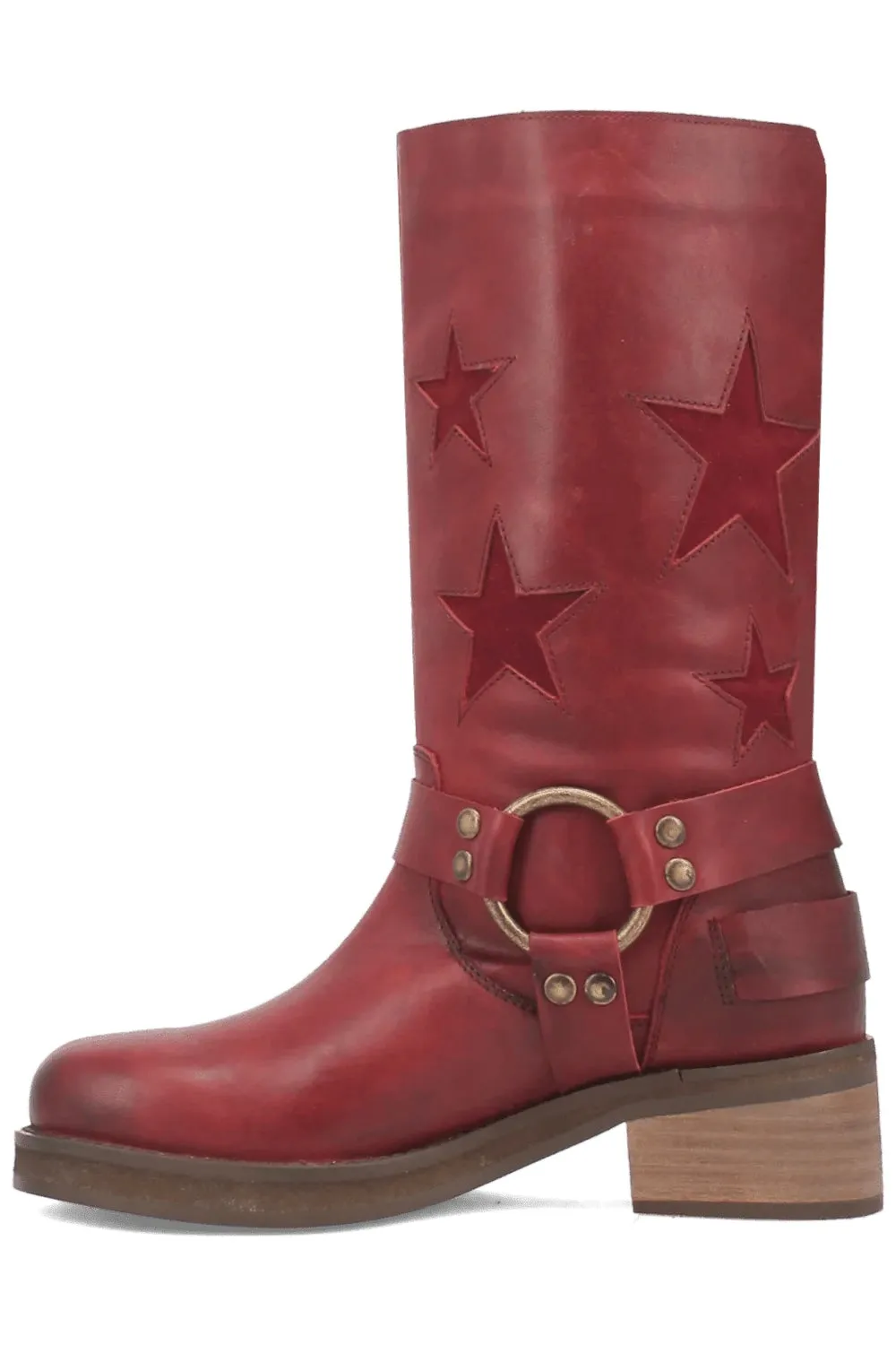 Blacklist Leather Boot in Red