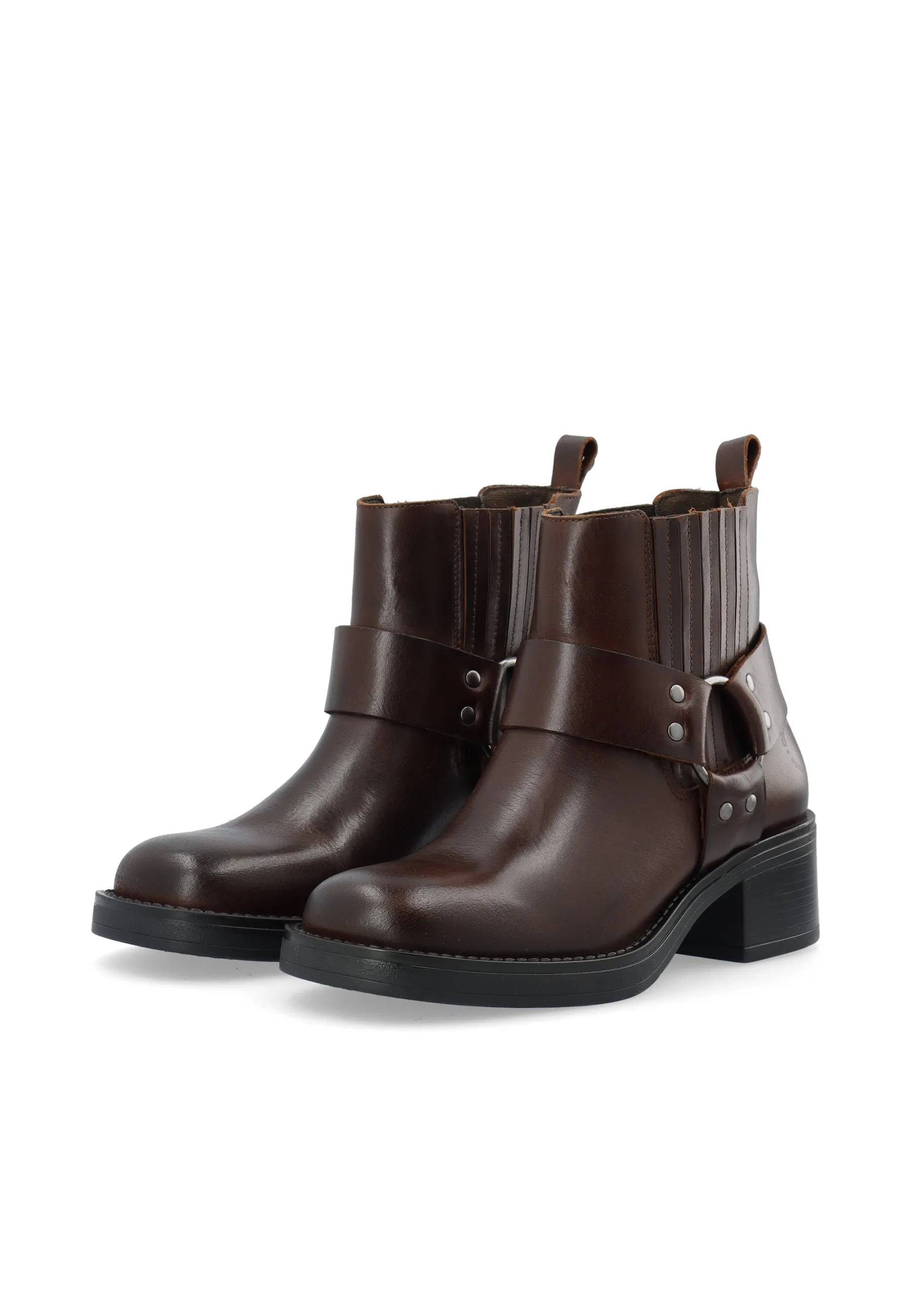 CASRIKKE Chelsea Biker Boot Pull Up Leather