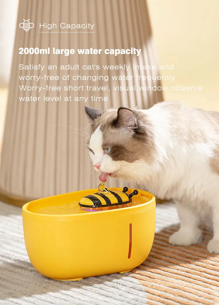 Cat Water Fountain Auto Filter USB Electric Mute Drinker Bowl 2L Recirculate Filtring Drinker for Cats Dog Pet Water Dispenser