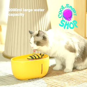 Cat Water Fountain Auto Filter USB Electric Mute Drinker Bowl 2L Recirculate Filtring Drinker for Cats Dog Pet Water Dispenser