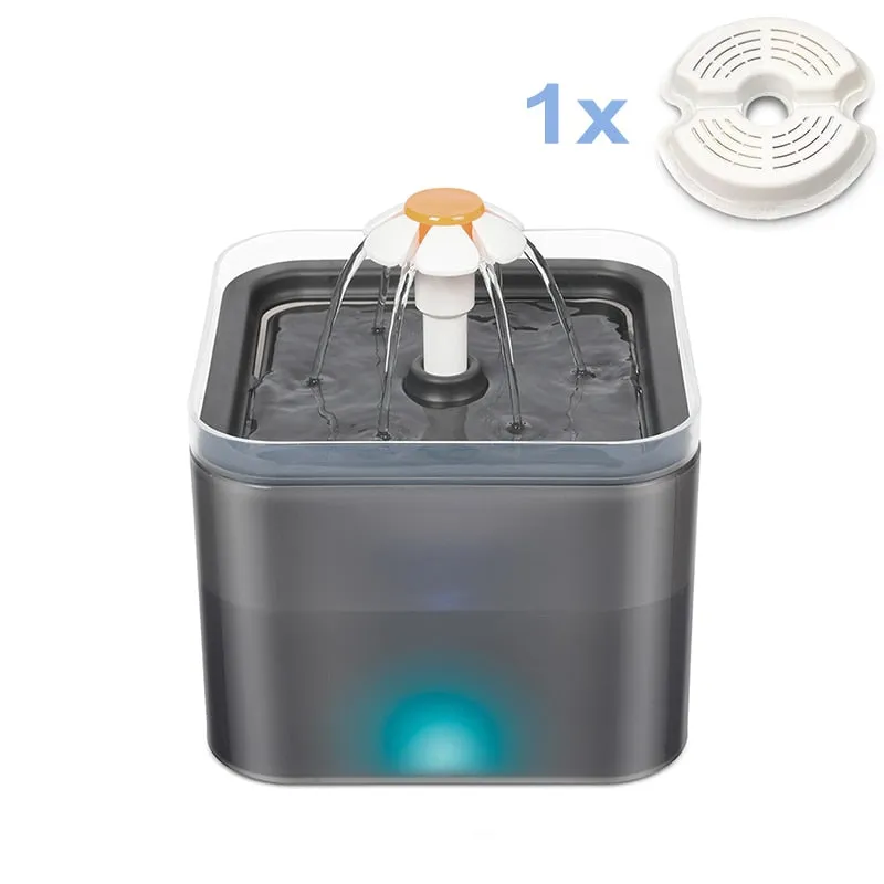 Cat Water Fountain Pet Dog Filter Drinker USB Automatic Water  Dispenser LED Mute Drinking Fountain Bowl Auto Waterer For Cats