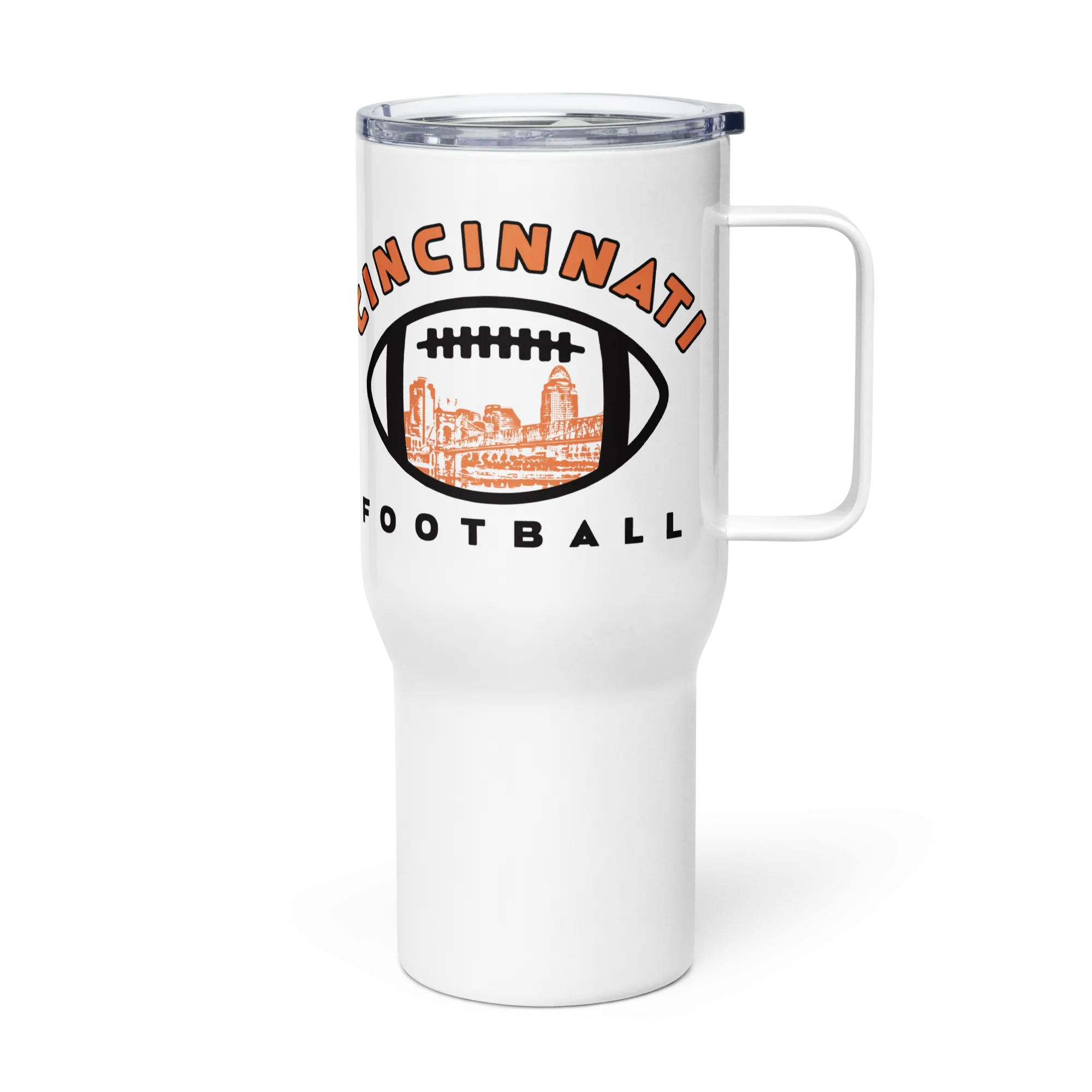 Cincinnati Football Travel Mug with Handle