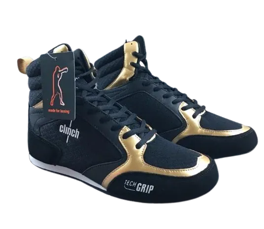 CLEARANCE SALES CLINCH OLIMP C417 BOXING SHOES BOOTS Eur 35 / 42 / 43 Black Gold