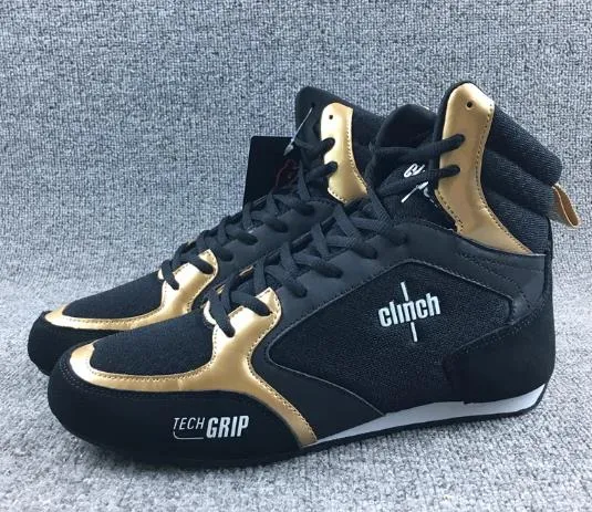 CLEARANCE SALES CLINCH OLIMP C417 BOXING SHOES BOOTS Eur 35 / 42 / 43 Black Gold