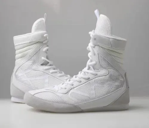 CLEARANCE SALES CORE BOXING SHOES BOOTS HI TOP Eur 36-45.5 White