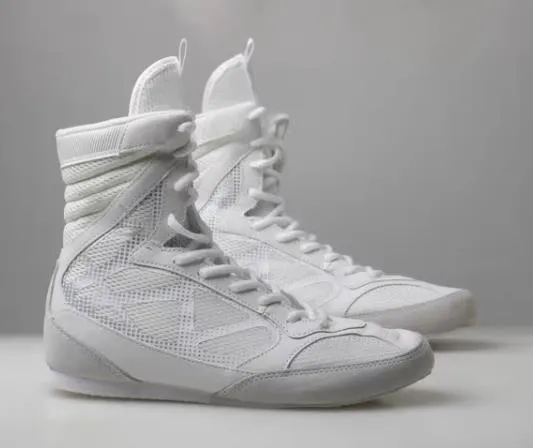 CLEARANCE SALES CORE BOXING SHOES BOOTS HI TOP Eur 36-45.5 White