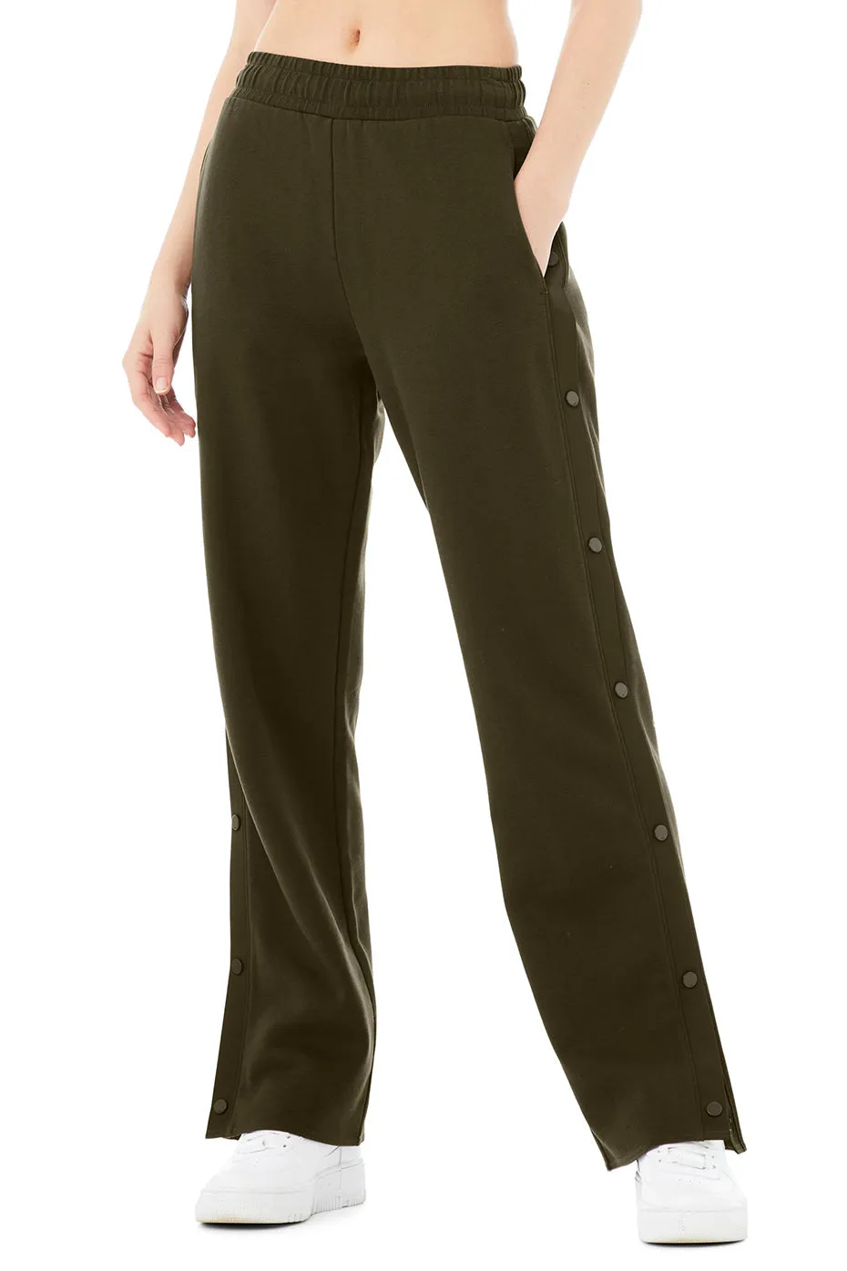 Courtside Tearaway Snap Pant - Dark Olive