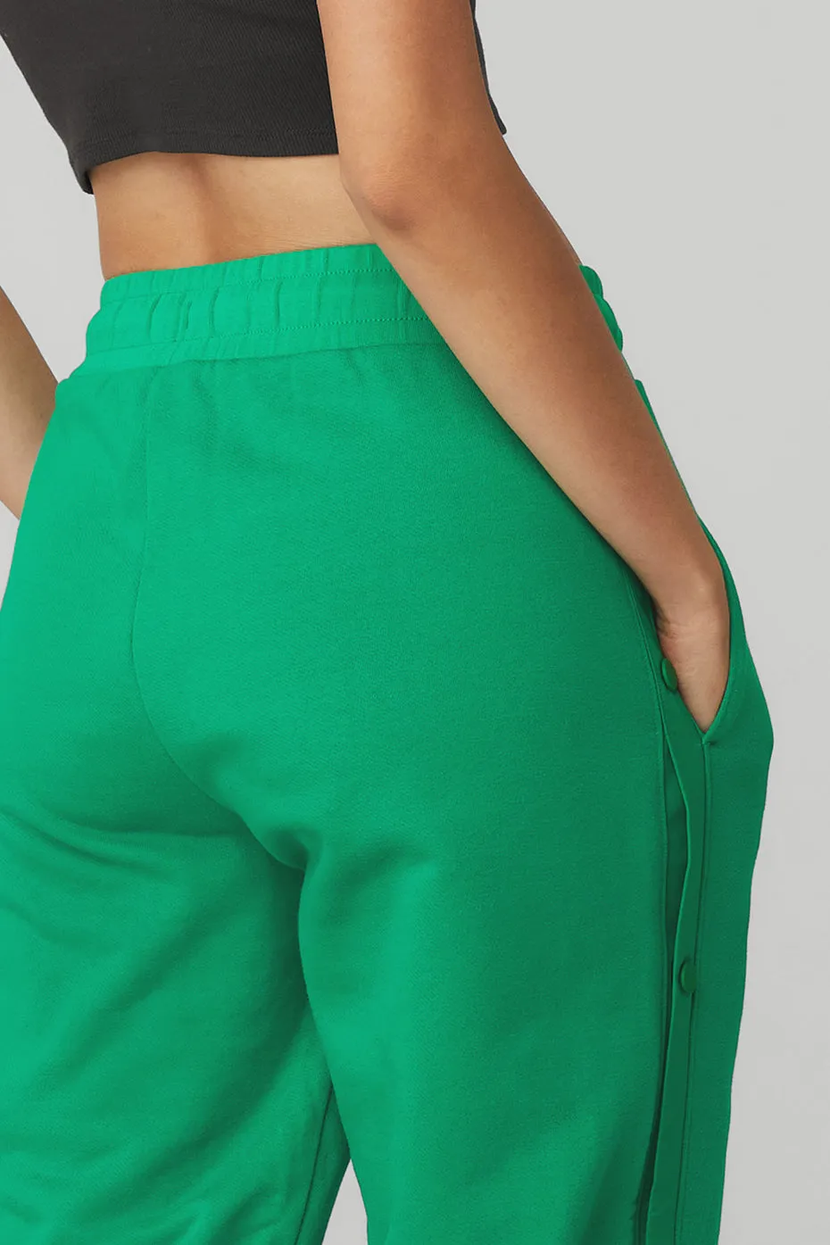 Courtside Tearaway Snap Pant - Green Emerald