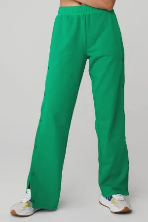 Courtside Tearaway Snap Pant - Green Emerald