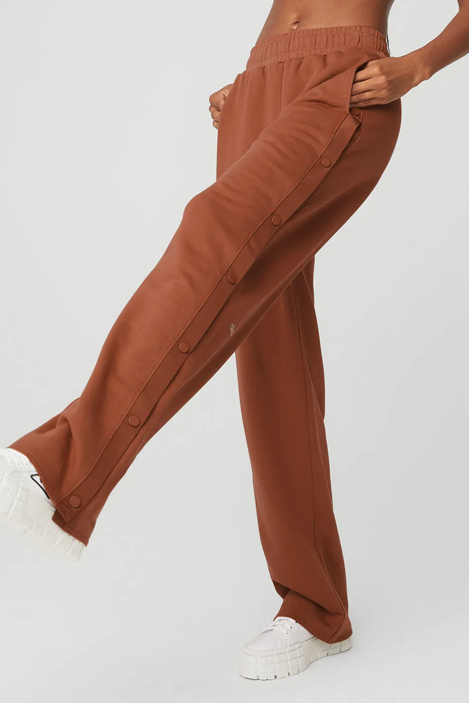 Courtside Tearaway Snap Pant - Rust