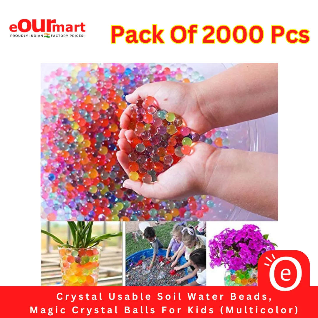 Crystal Usable Soil Water Beads, Magic Crystal Balls/Orbeez Balls For Kids (Multicolor)