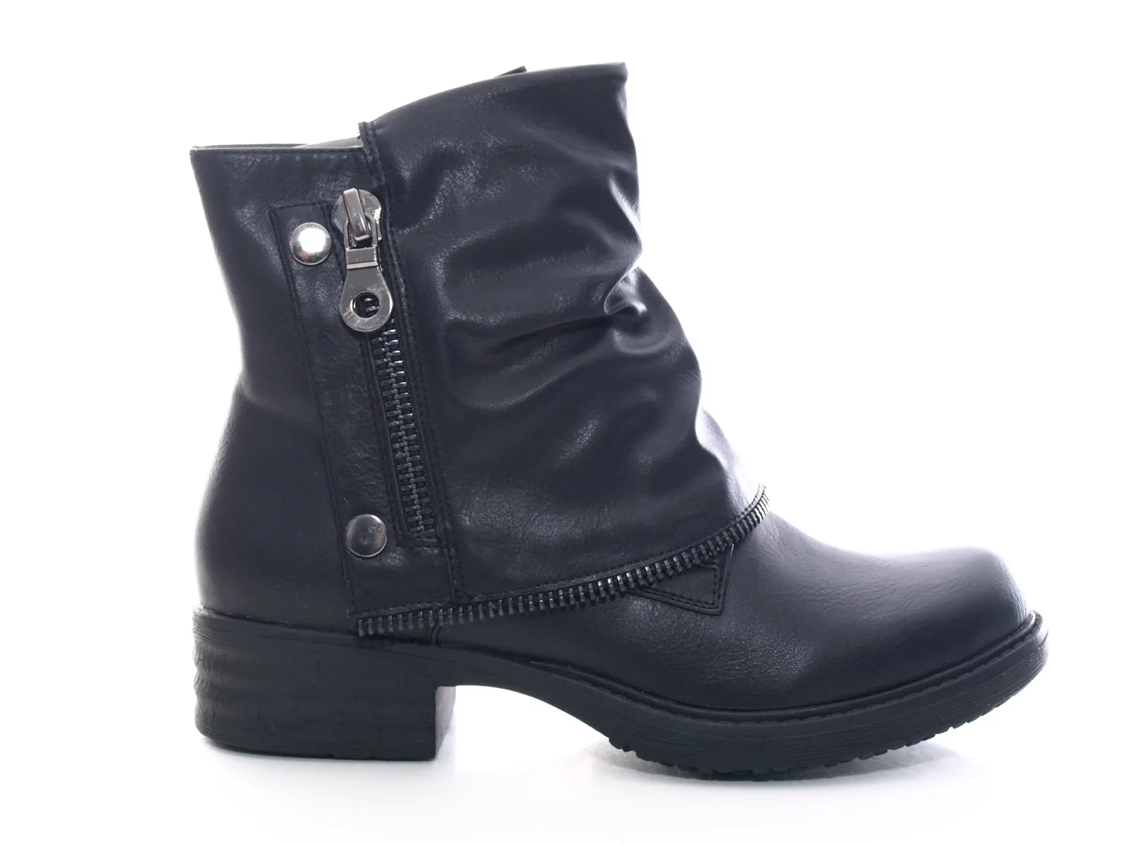 Damen Stiefeletten Biker Boots Outdoor Winterboots Black # 281