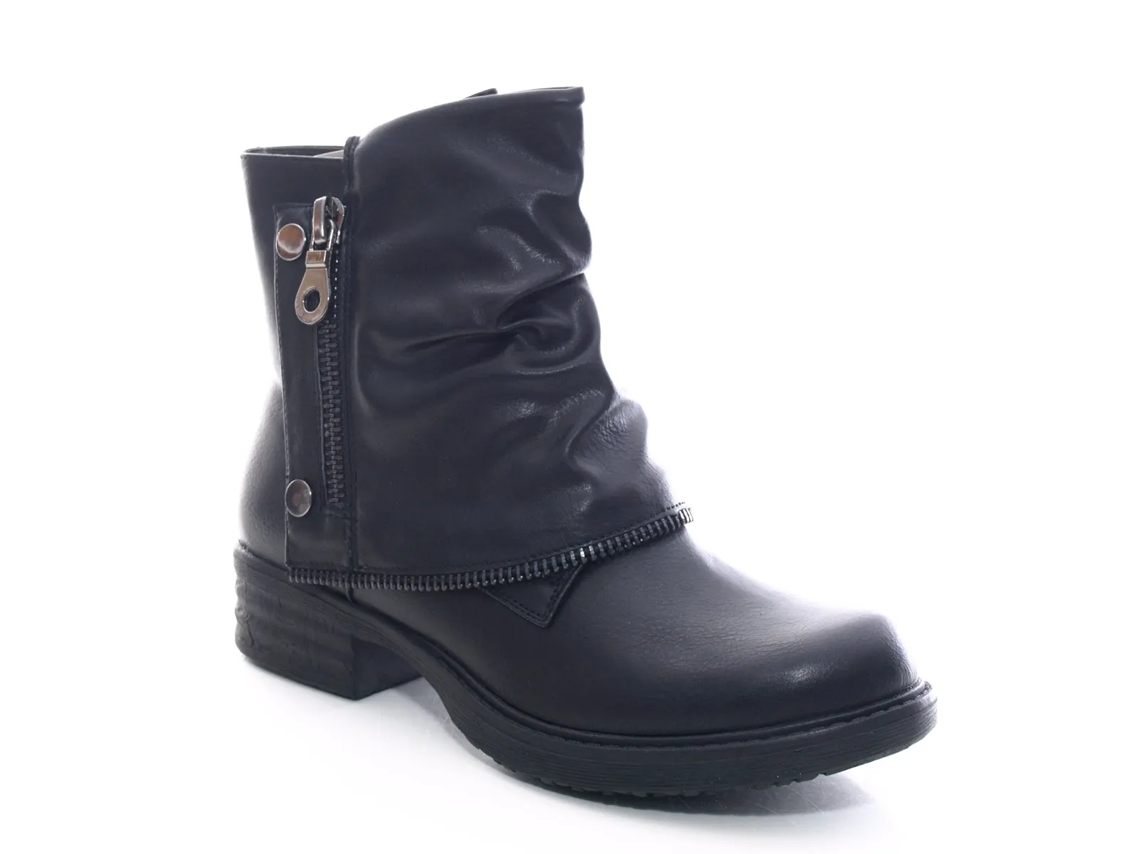 Damen Stiefeletten Biker Boots Outdoor Winterboots Black # 281