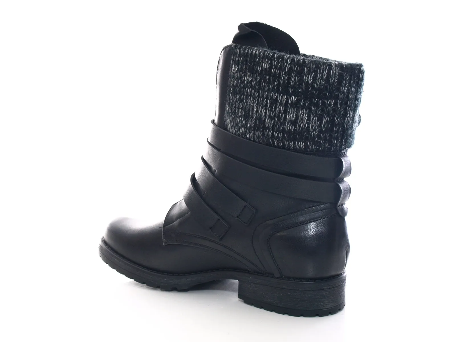 Damen Stiefeletten Biker Boots Outdoor Winterboots Black # 3086