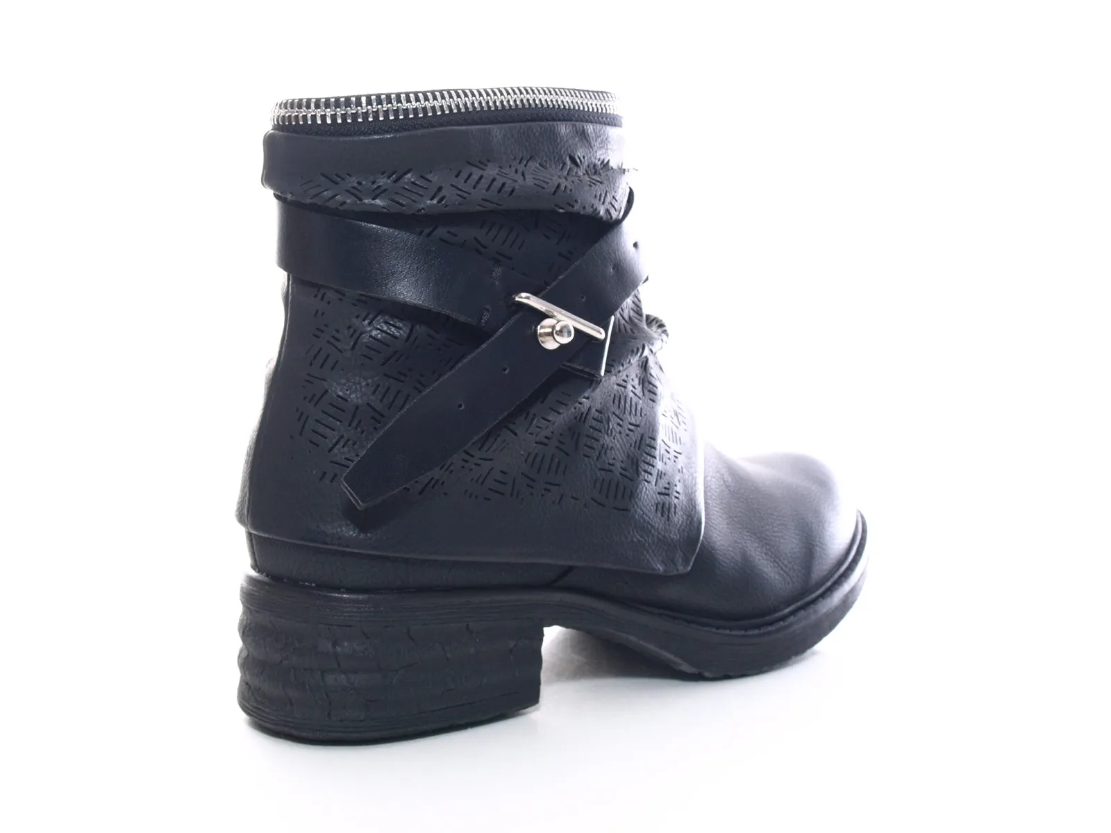 Damen Stiefeletten Biker Boots Outdoor Winterboots Black # 405