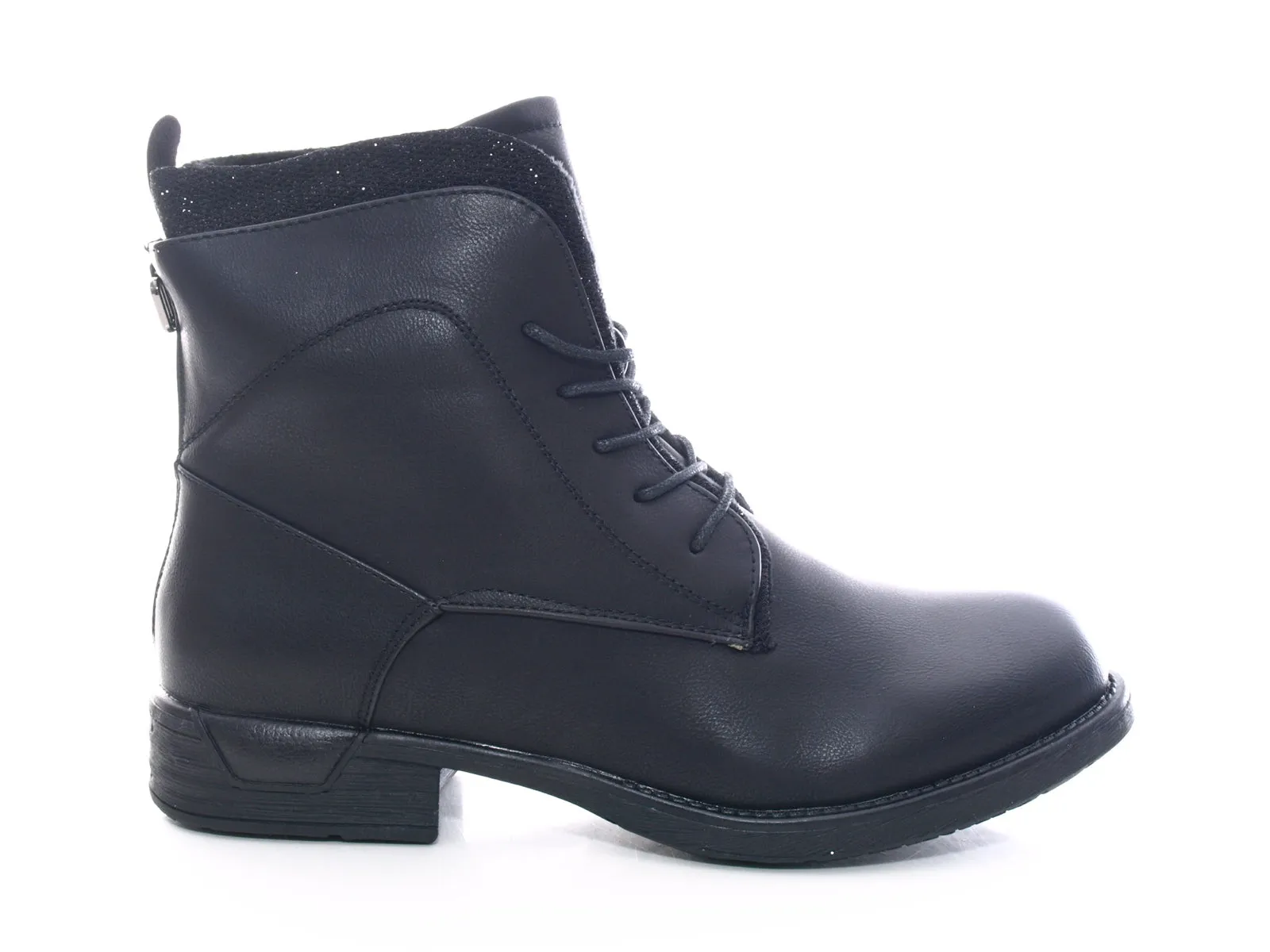 Damen Stiefeletten Biker Boots Outdoor Winterboots warm gefüttert Black # 3119