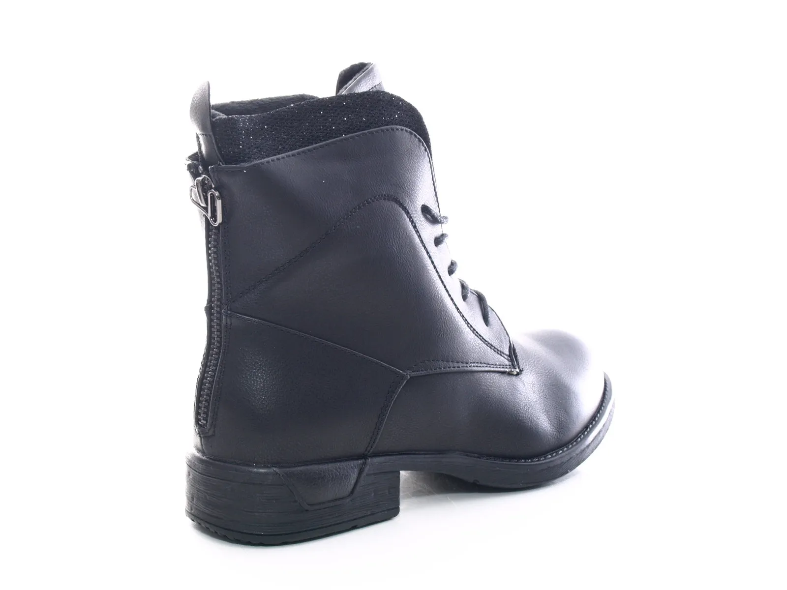 Damen Stiefeletten Biker Boots Outdoor Winterboots warm gefüttert Black # 3119