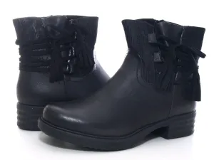 Damen Stiefeletten Biker Boots Outdoor Winterboots warm gefüttert Black # 3136